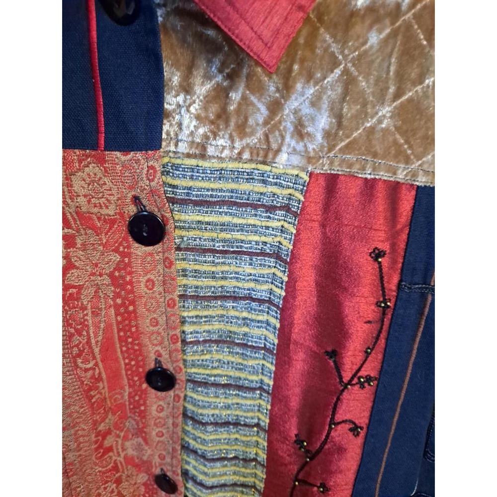 Sag Harbor Patchwork Boho Lightweight Jacket Size… - image 2